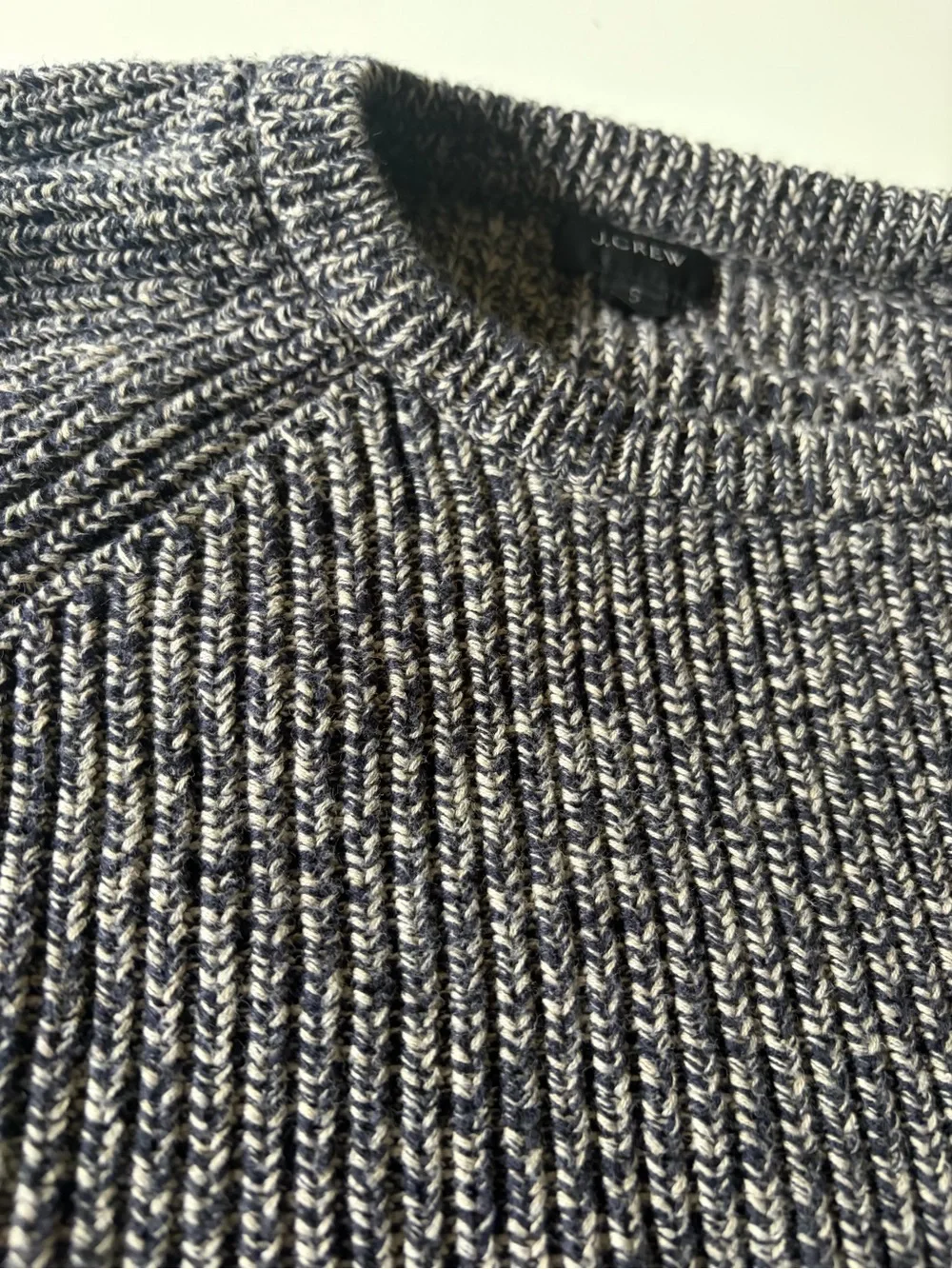J. Crew Men's Marled Charcoal Crewneck Sweater